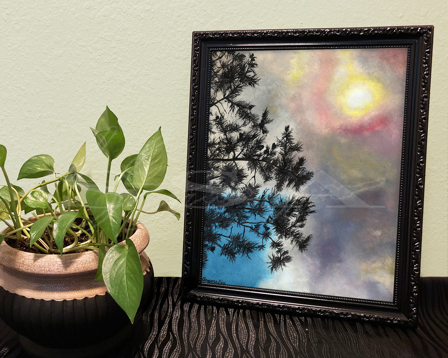 Angora Fire - Print of Original Gouache Painting