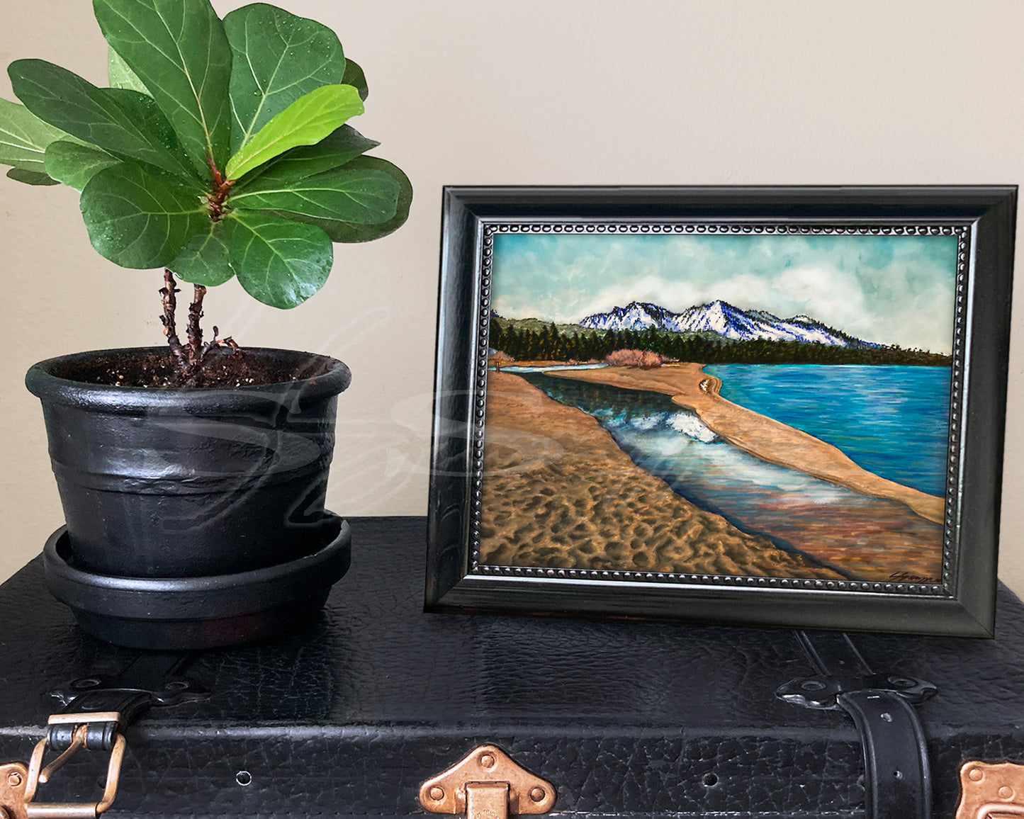 Baldwin Beach - Print of Original Mixed Media Art