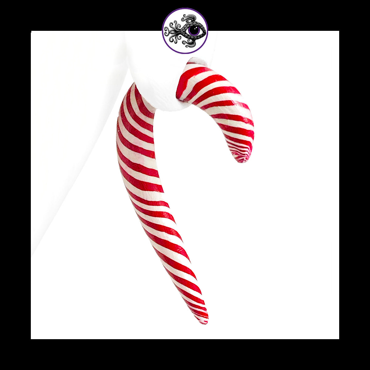 Candy Canes - 0g 8mm - Handmade Clay Gauge Earrings