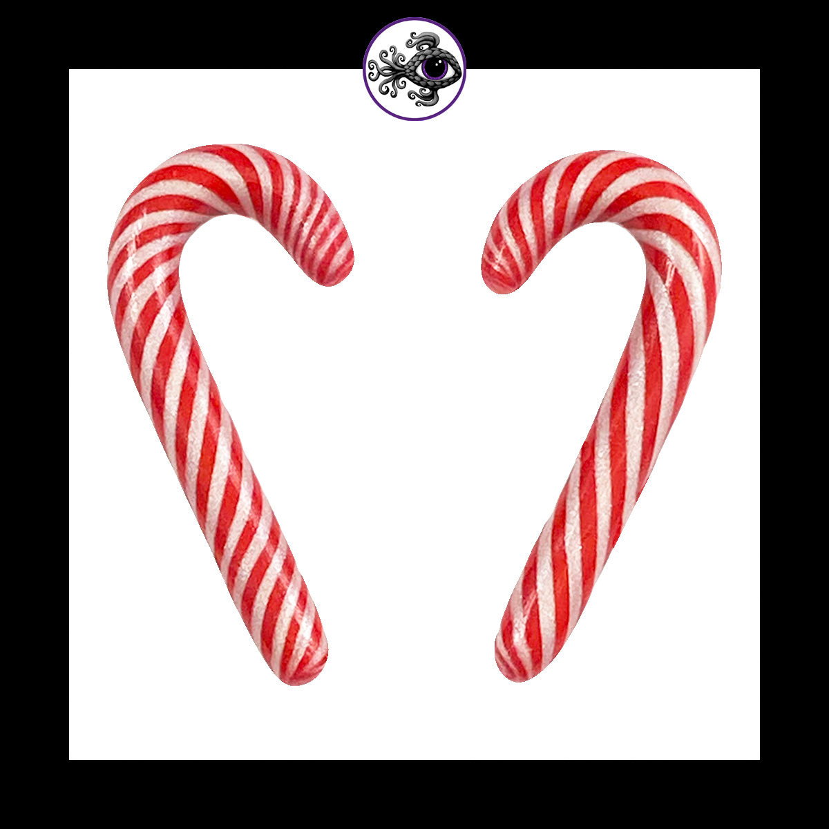 Candy Canes - 4g 5mm - Handmade Clay Gauge Earrings
