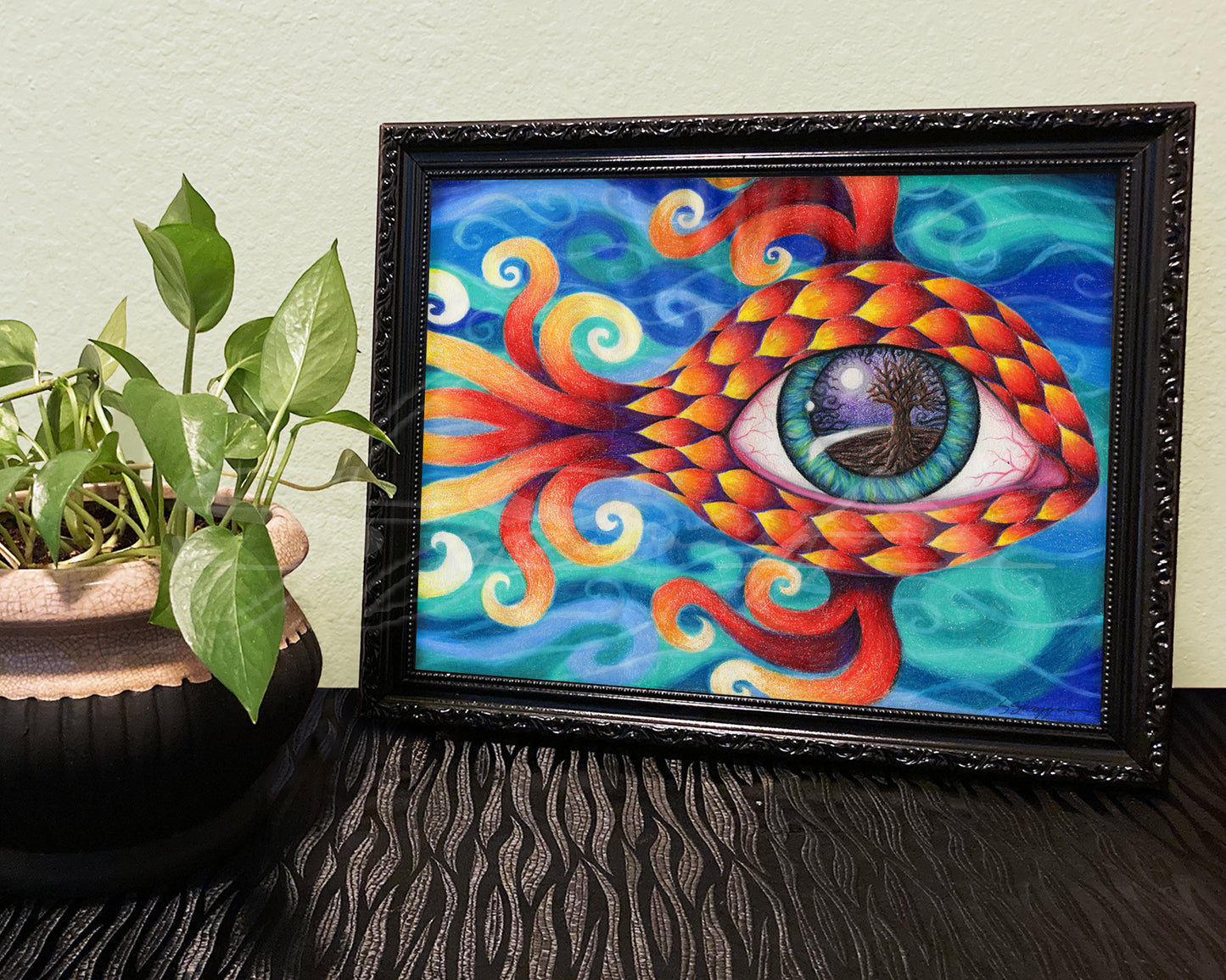 Feyesh - Print of Original Colored Pencil Drawing