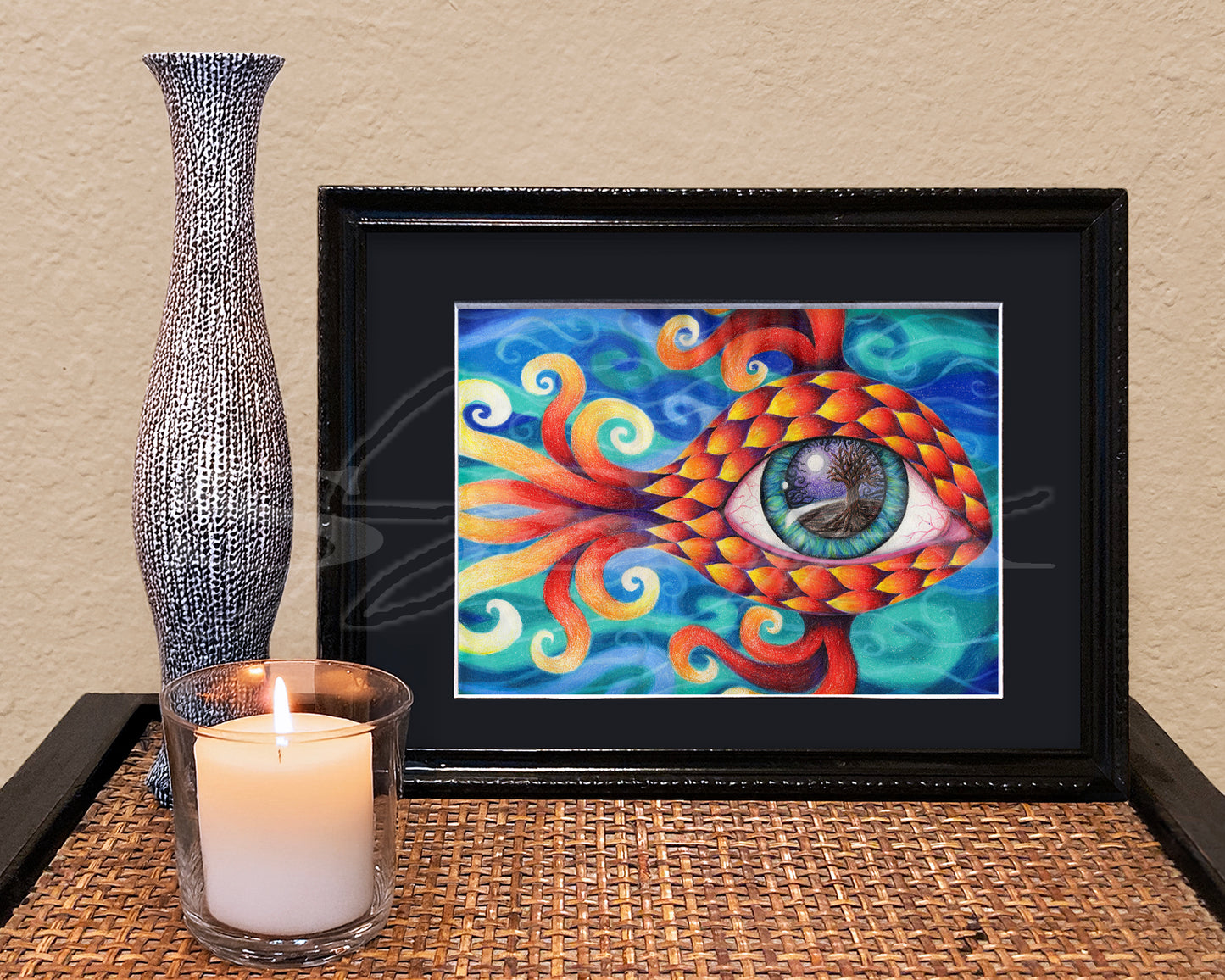 Feyesh - Print of Original Colored Pencil Drawing