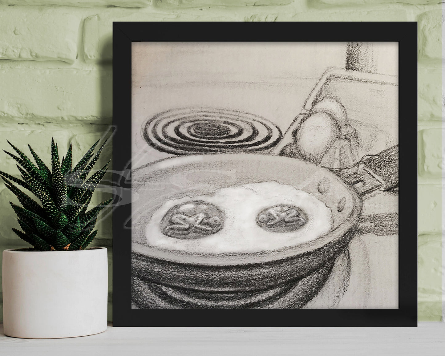 Frying Pan - Print of Original Graphite Drawing