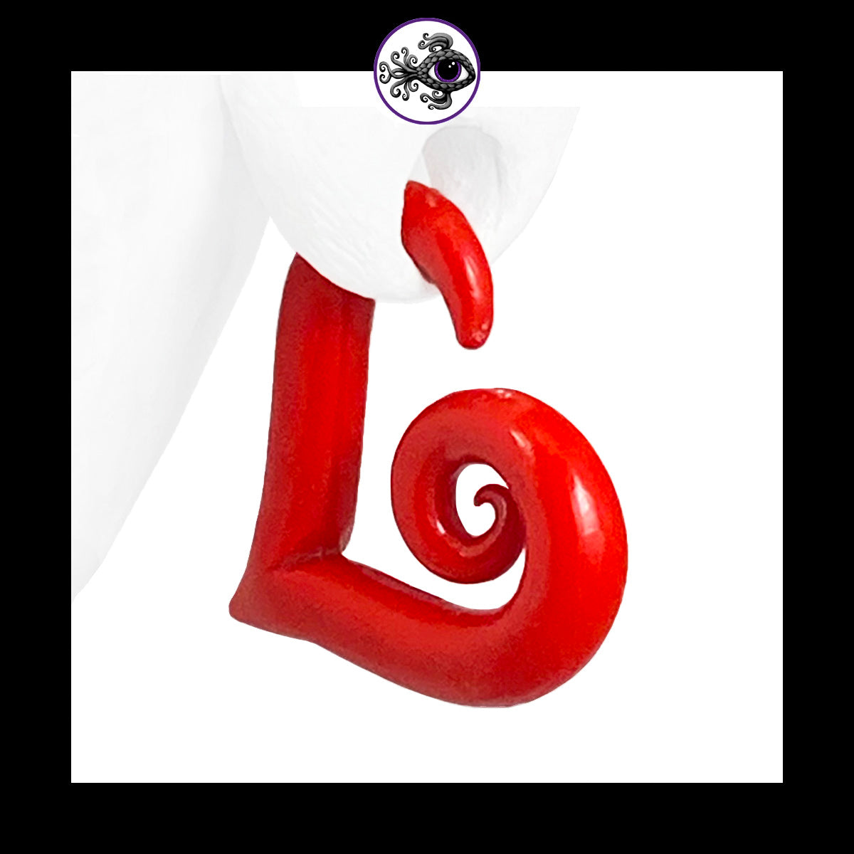 Hearts - 6g 4mm Red - Handmade Clay Gauge Earrings
