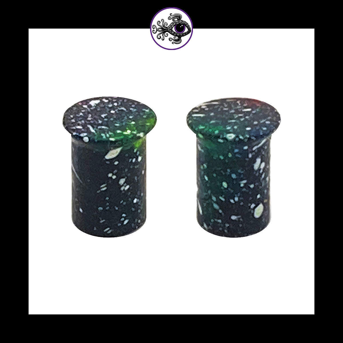 Plugs - 2g 6mm Galaxy - Hand Painted Clay Gauge Earrings