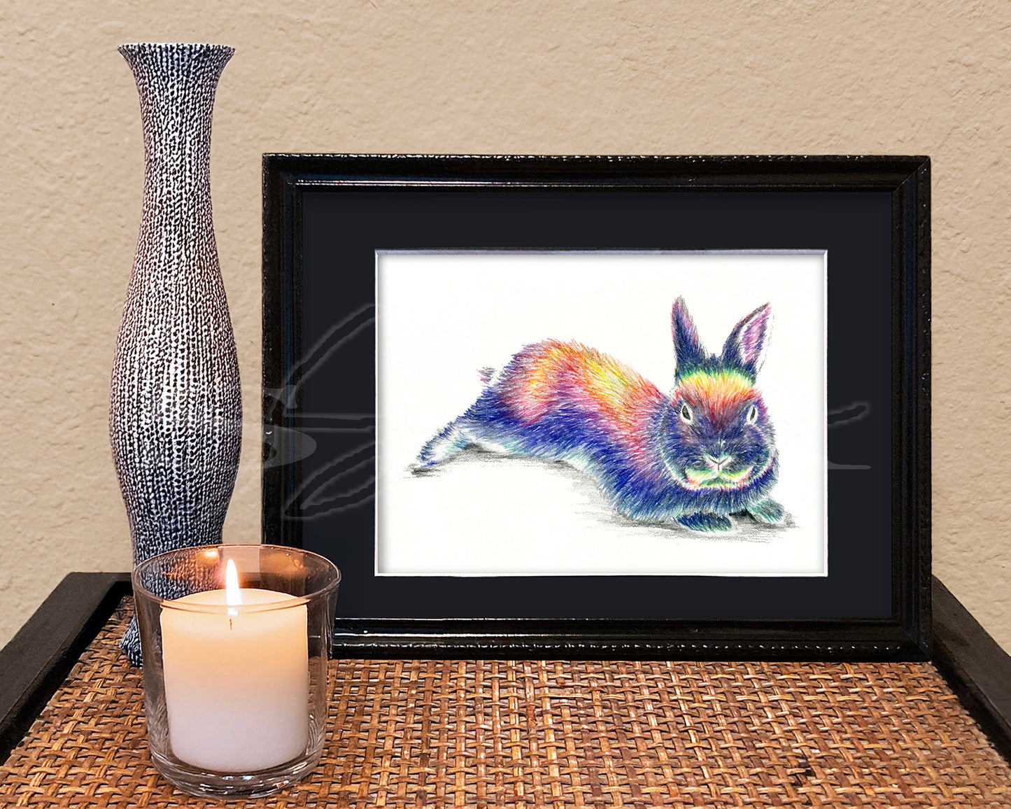 Rainbow LuLu - Print of Original Colored Pencil Drawing