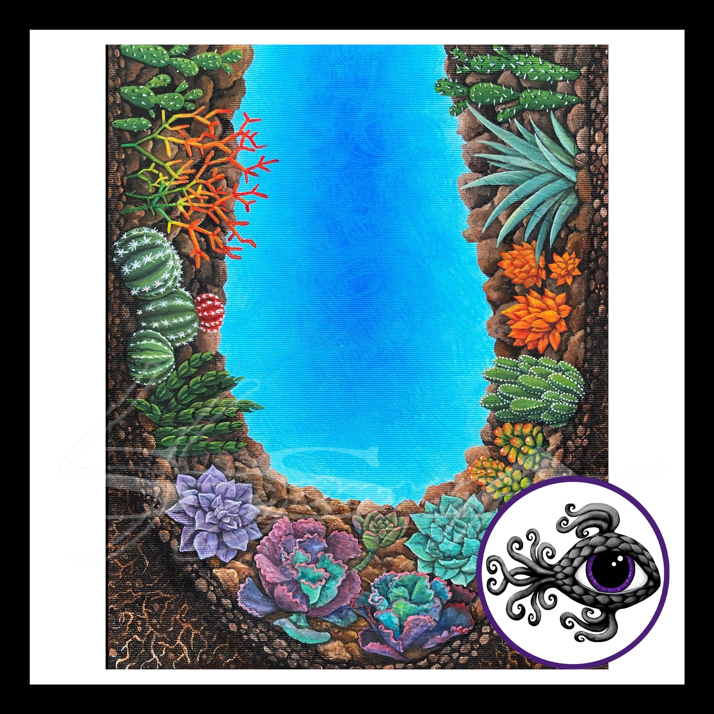 Shoes: Cacti - Print of Original Acrylic Painting