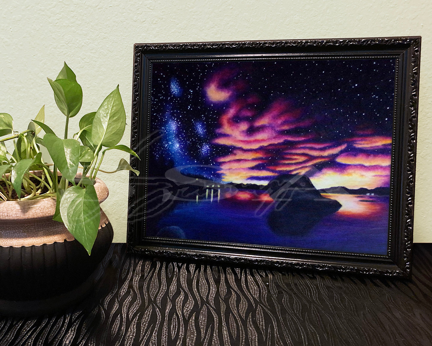 Tahoe Evening - Print of Original Oil Pastel Drawing
