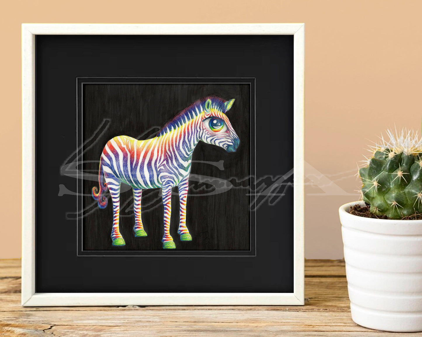 Zeyebra - Print of Original Colored Pencil Drawing