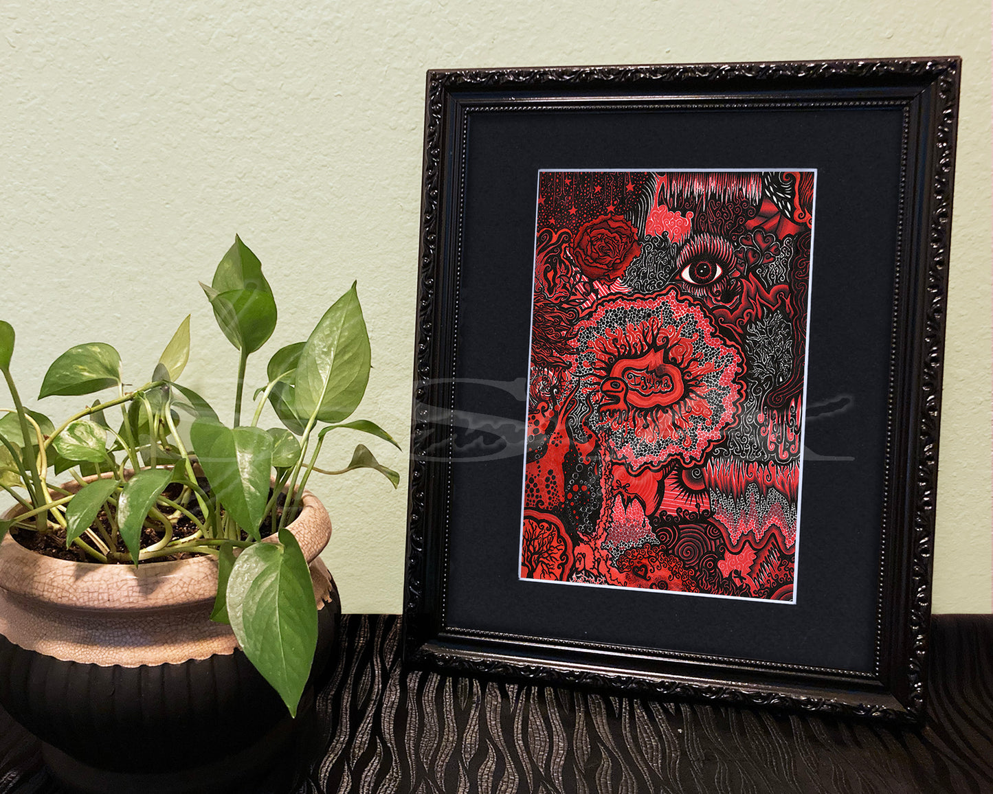 Abstract Red - Print of Original Pen & Ink Drawing