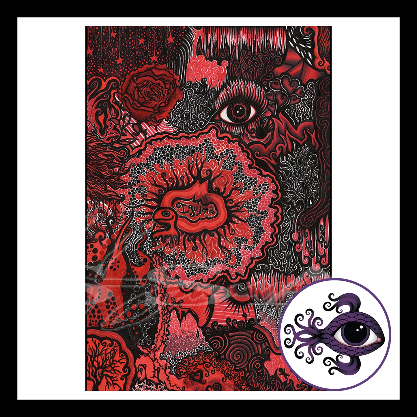 Abstract Red - Print of Original Pen & Ink Drawing