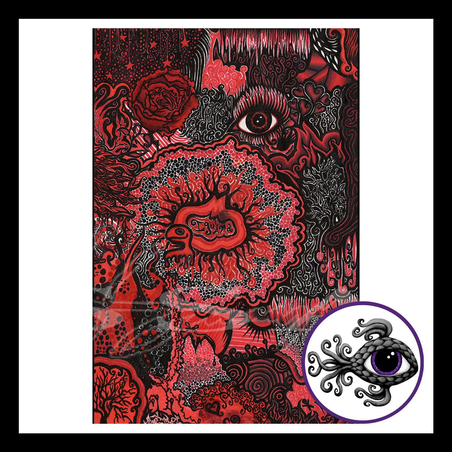 Abstract Red - Print of Original Pen & Ink Drawing