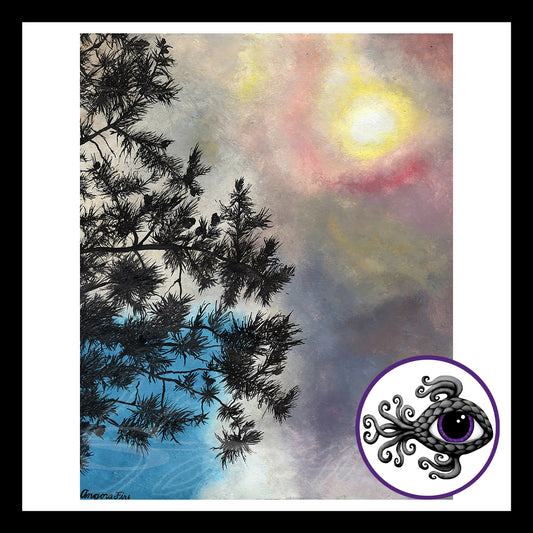 Angora Fire - Print of Original Gouache Painting