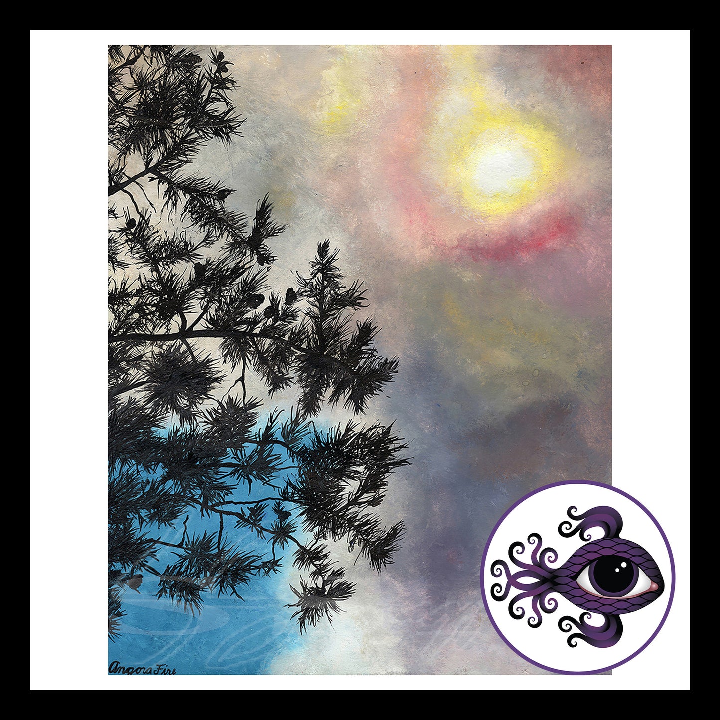 Angora Fire - Print of Original Gouache Painting