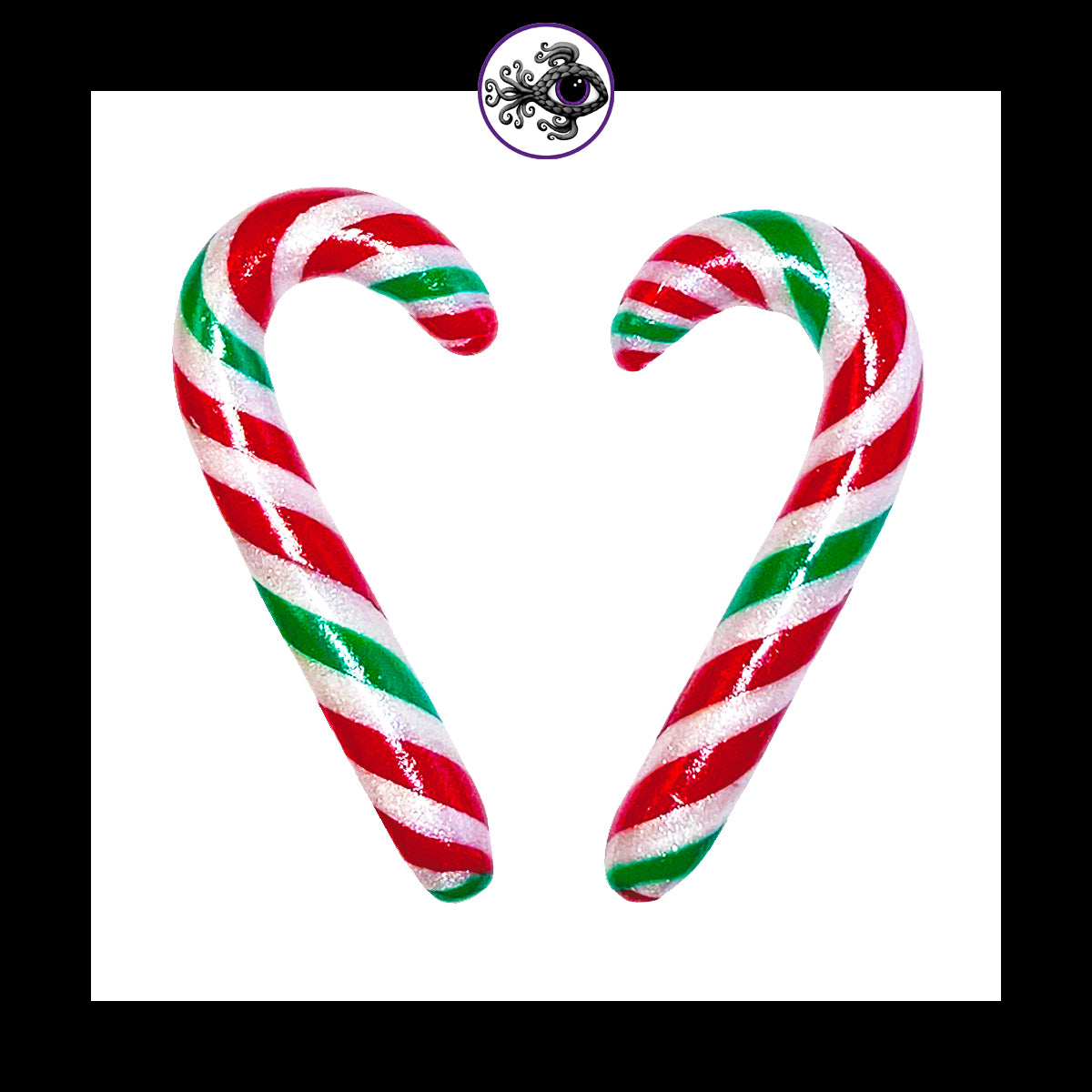 Candy Canes - 2g 6mm - Red & Green - Handmade Clay Gauge Earrings