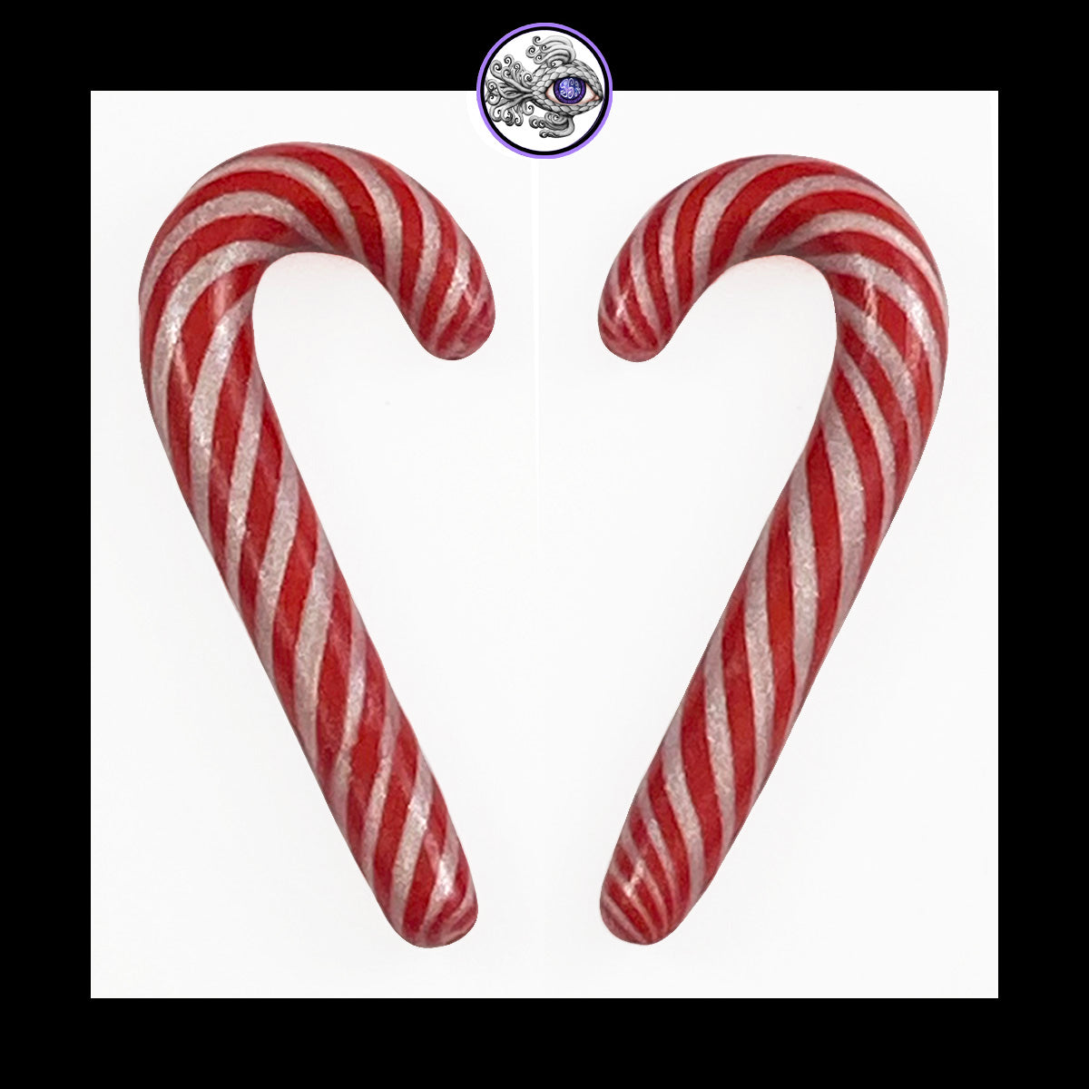 Candy Canes -  4g 5mm - Handmade Clay Gauge Earrings