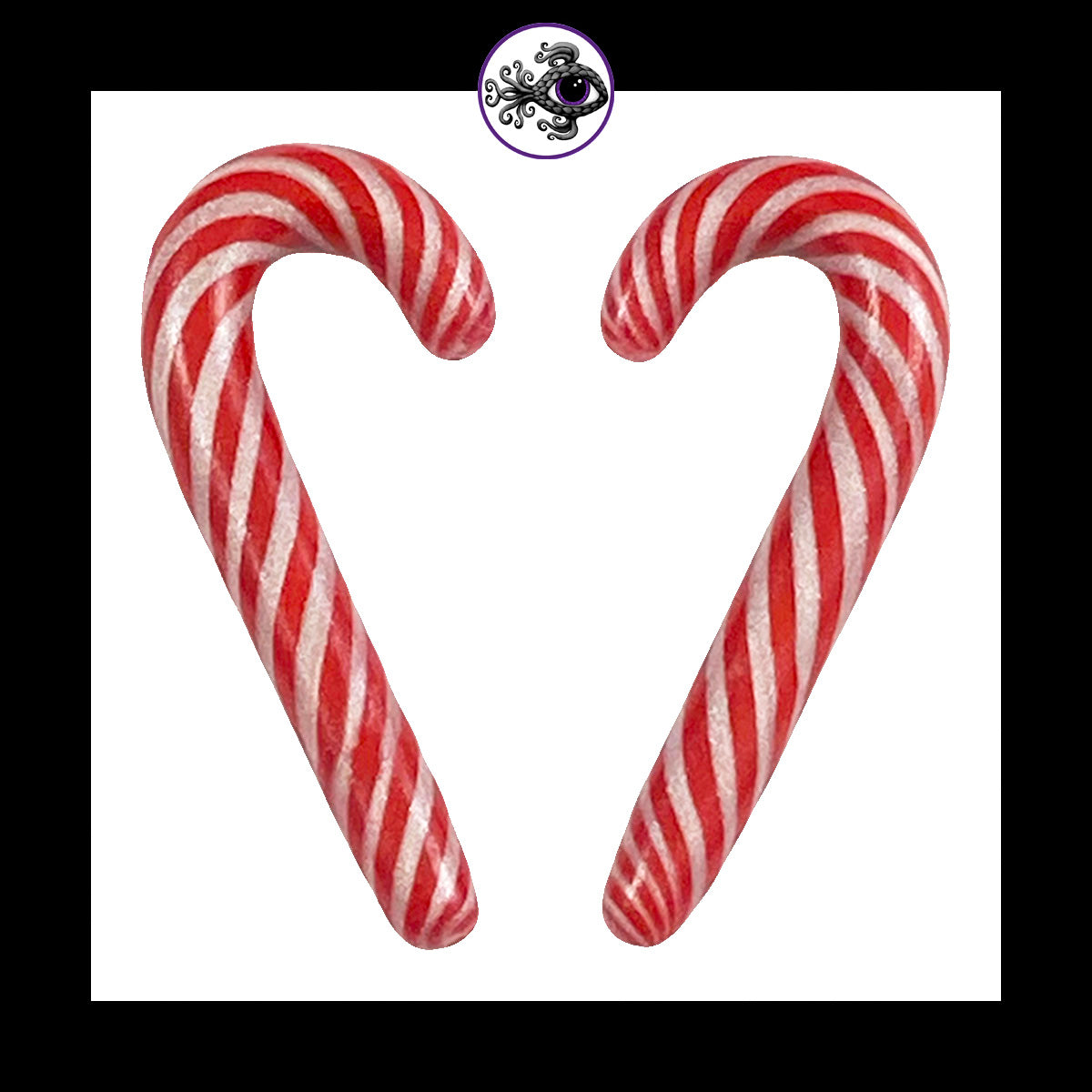 Candy Canes -  4g 5mm - Handmade Clay Gauge Earrings