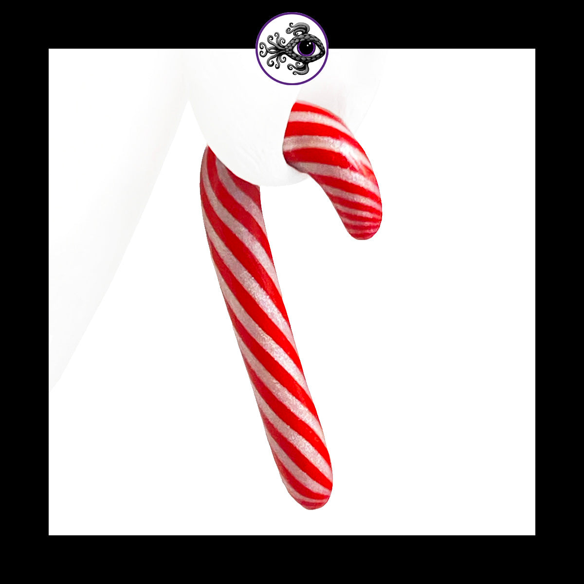 Candy Canes -  4g 5mm - Handmade Clay Gauge Earrings