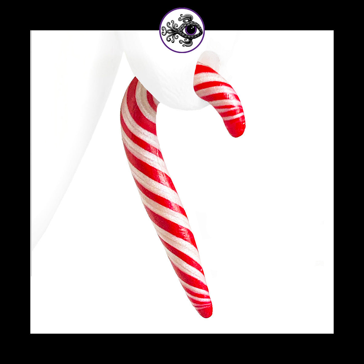 Candy Canes -  1g 7mm - Handmade Clay Gauge Earrings