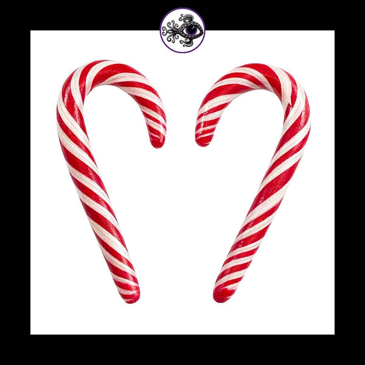 Candy Canes -  1g 7mm - Handmade Clay Gauge Earrings