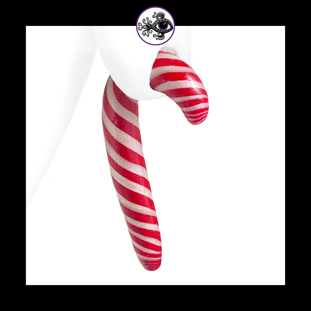 Candy Canes - 0g 8mm - Handmade Clay Gauge Earrings