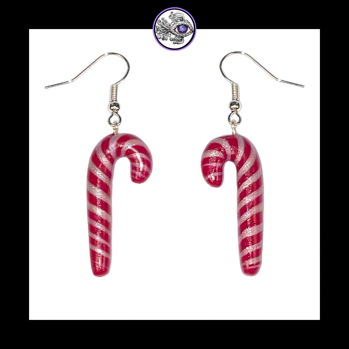 Candy Canes - Handmade Clay Dangle Earrings