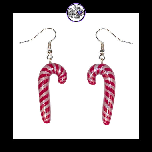 Candy Canes - Handmade Clay Dangle Earrings