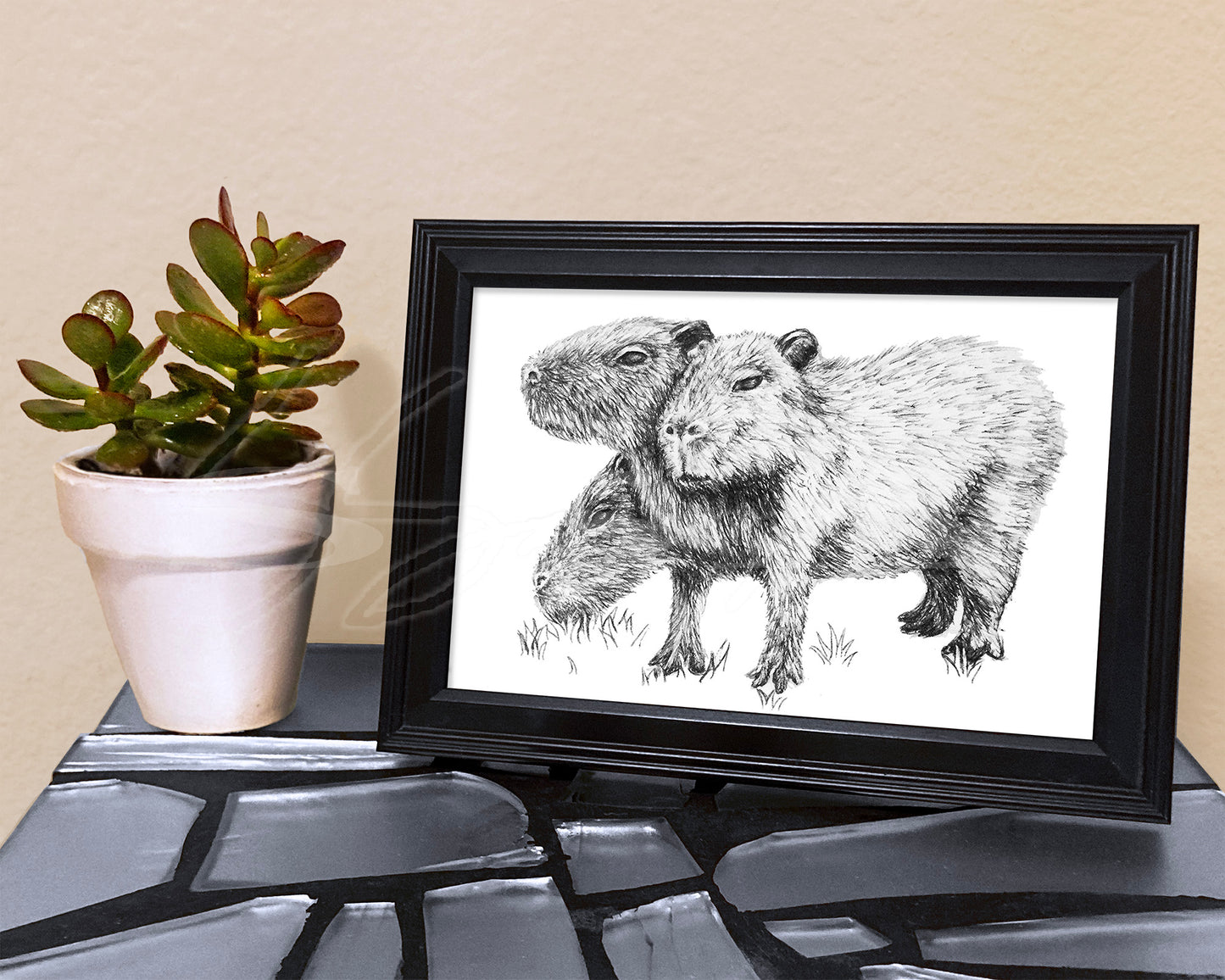 Capybara - Print of Original Pen & Ink Drawing