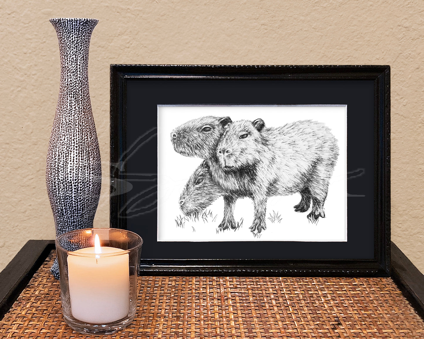 Capybara - Print of Original Pen & Ink Drawing