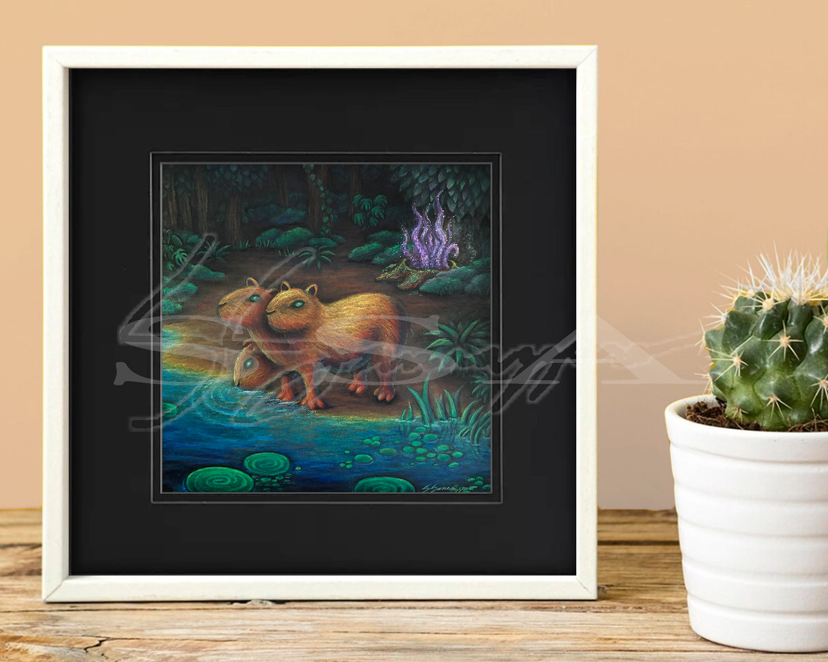 Capyberus - Print of Original Oil Pastel