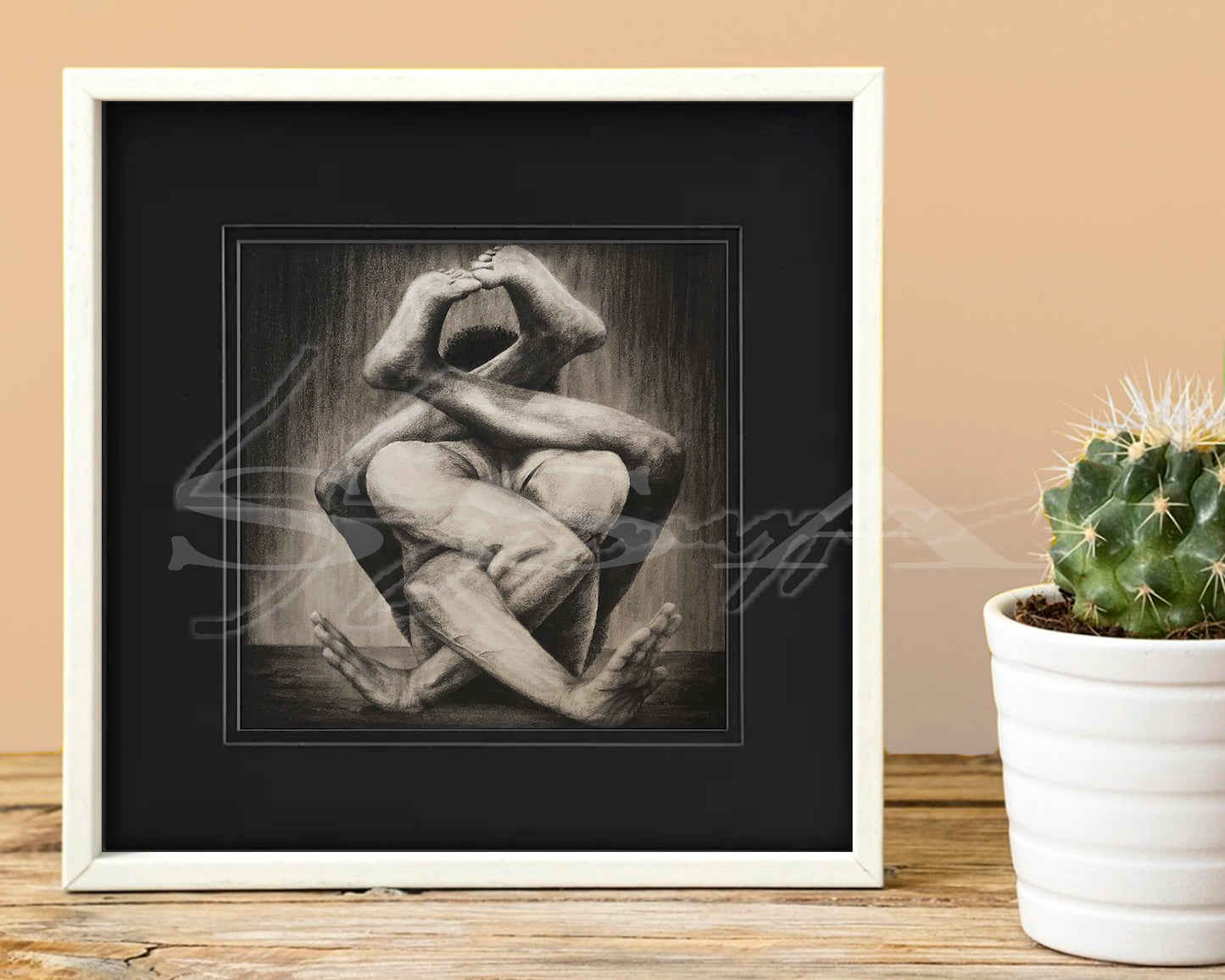 Contort - Print of Original Charcoal Drawing