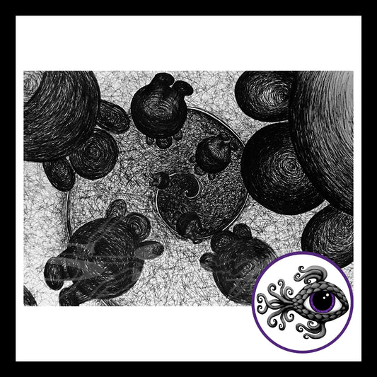 Floating In Dreams - Print of Original Pen & Ink Drawing