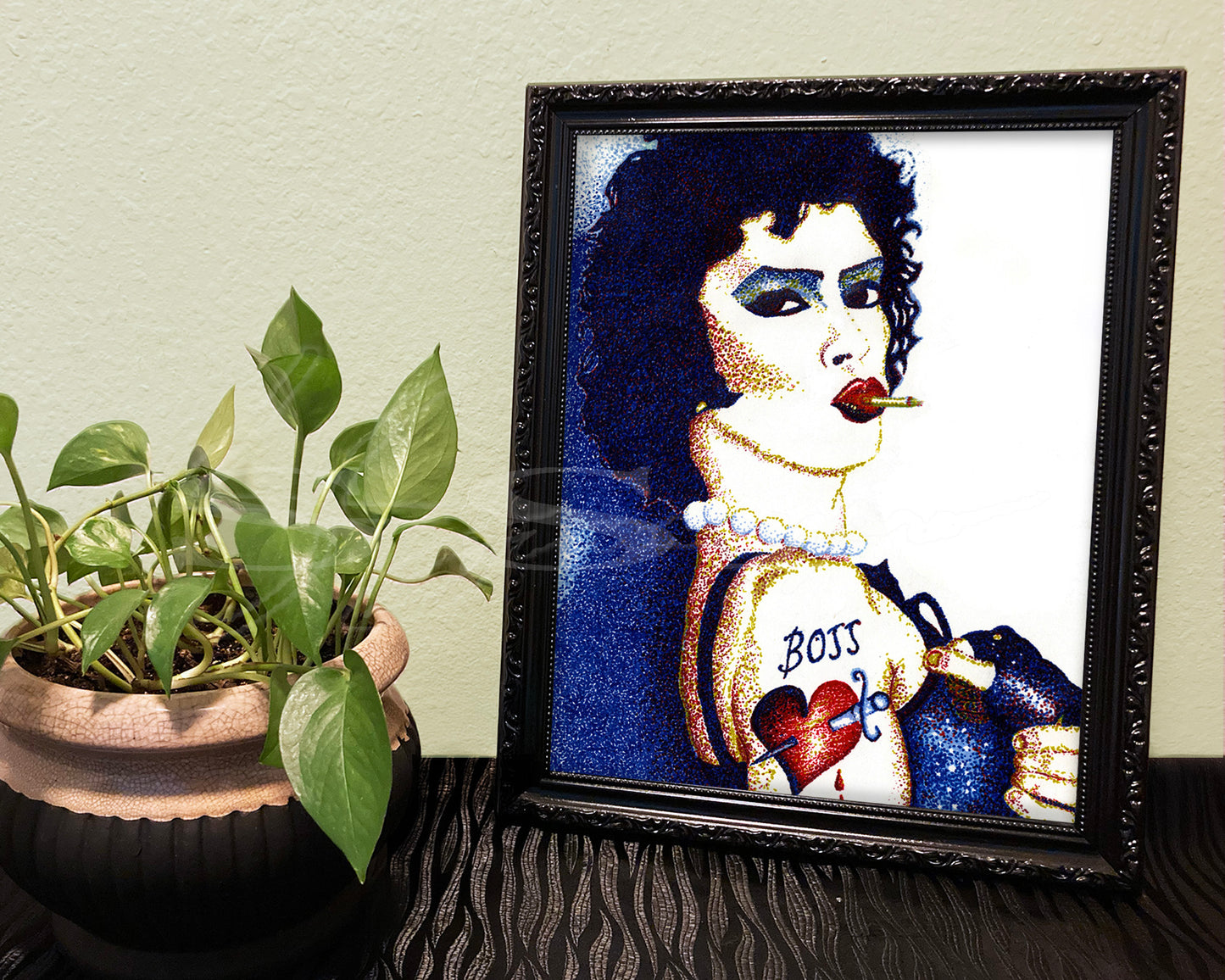 Frank-N-Furter - Print of Original Pen & Ink Stippling Drawing