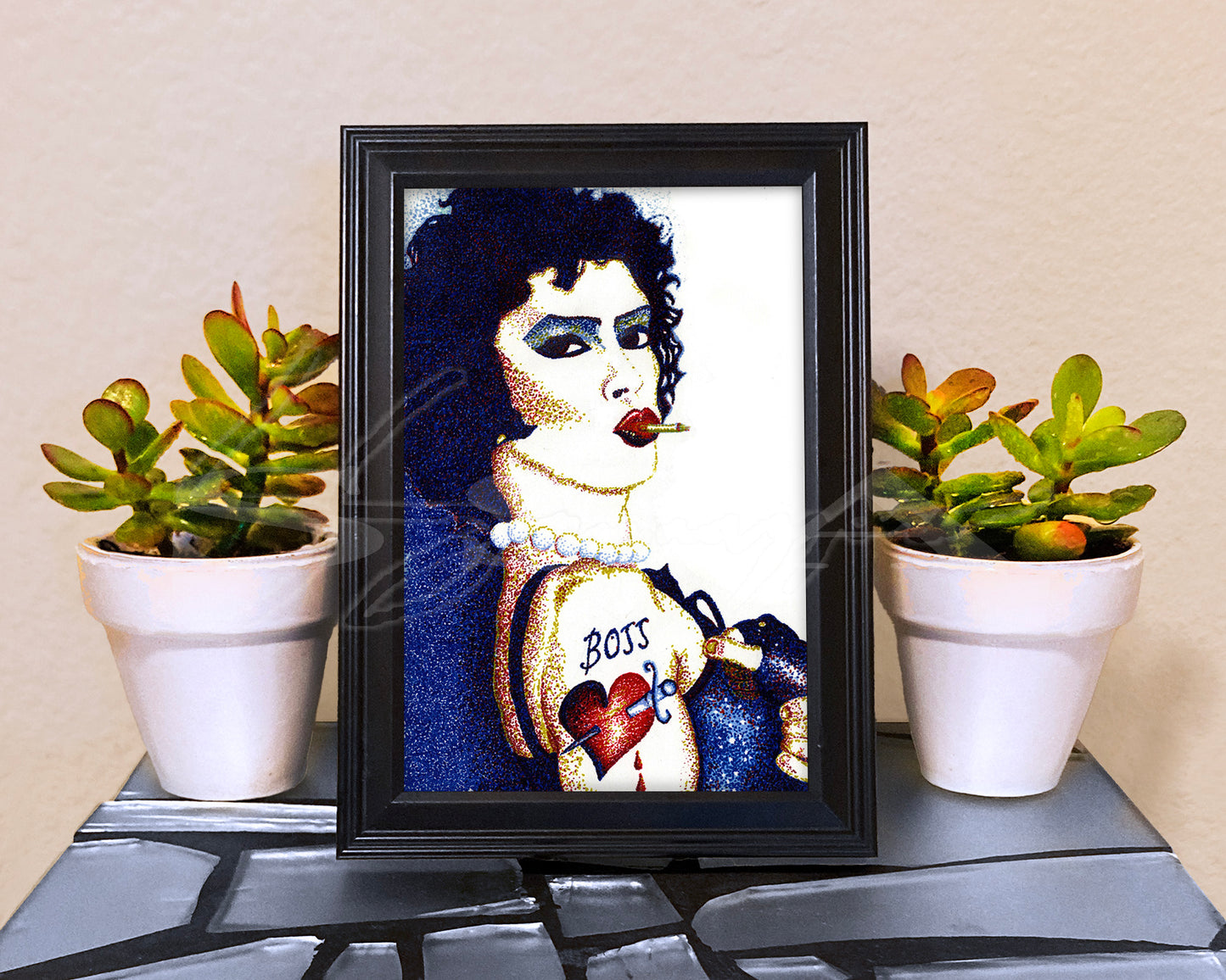 Frank-N-Furter - Print of Original Pen & Ink Stippling Drawing