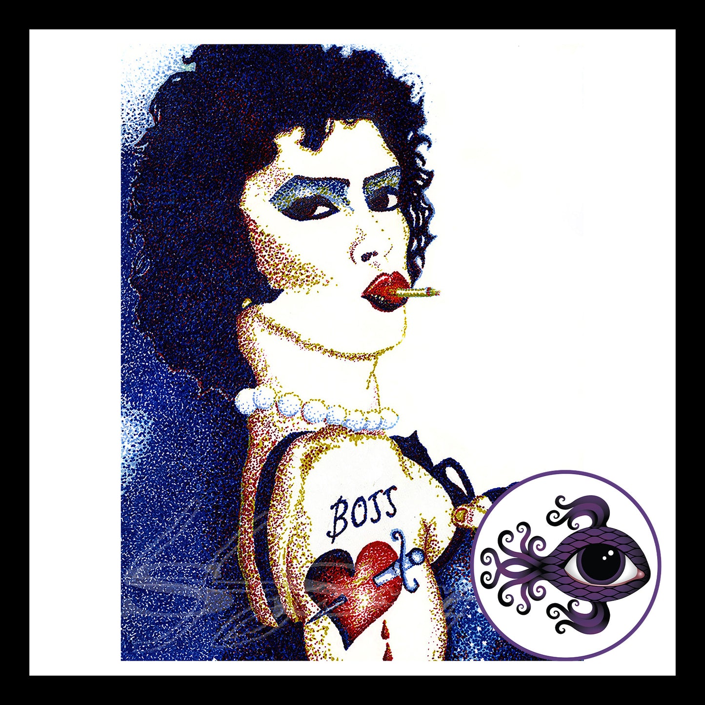Frank-N-Furter - Print of Original Pen & Ink Stippling Drawing
