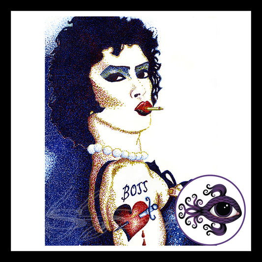 Frank-N-Furter - Print of Original Pen & Ink Stippling Drawing