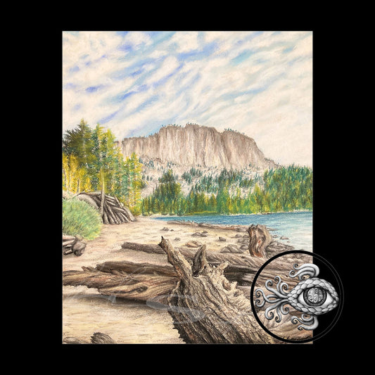 McCloud Lake Mammoth - Print of Original Chalk Pastel Drawing