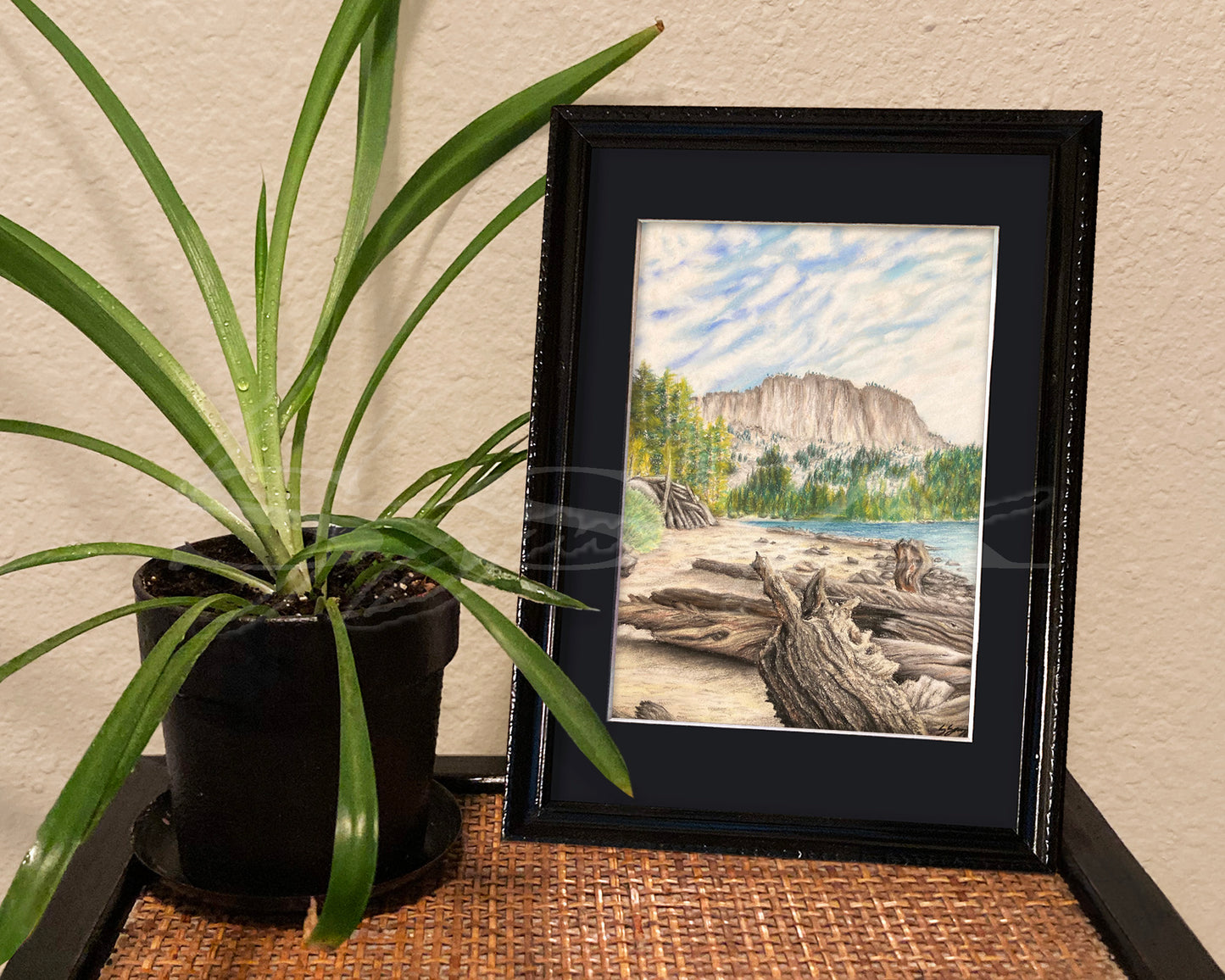 McCloud Lake Mammoth - Print of Original Chalk Pastel Drawing