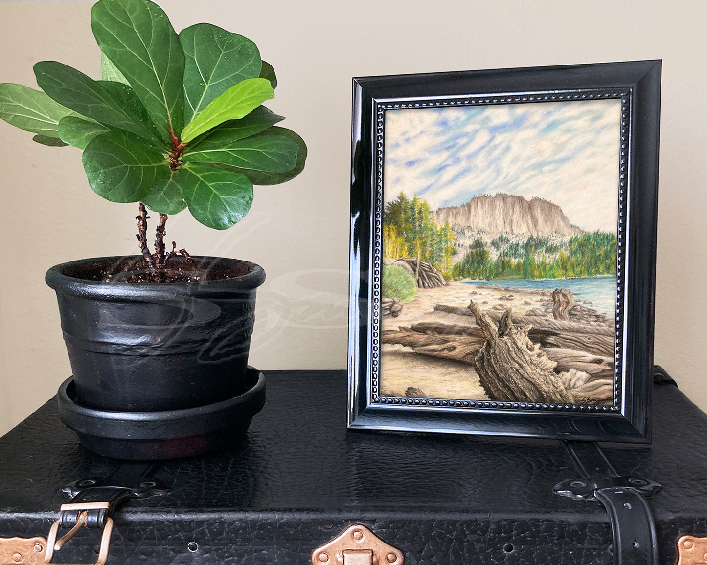 McCloud Lake Mammoth - Print of Original Chalk Pastel Drawing