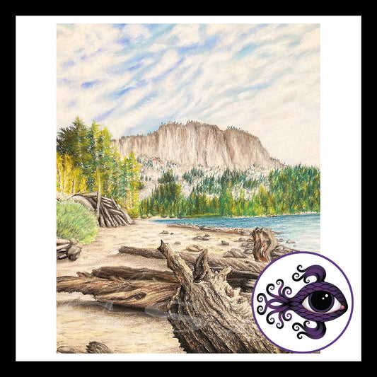 McCloud Lake Mammoth - Print of Original Chalk Pastel Drawing