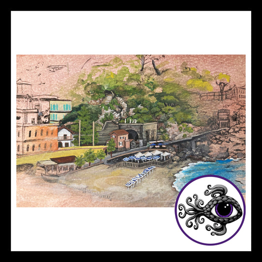 Monterosso al Mare - Print of Original Gouache Painting
