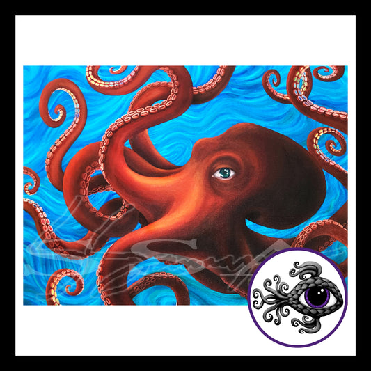 Octeyepus - Print of Original Acrylic Painting