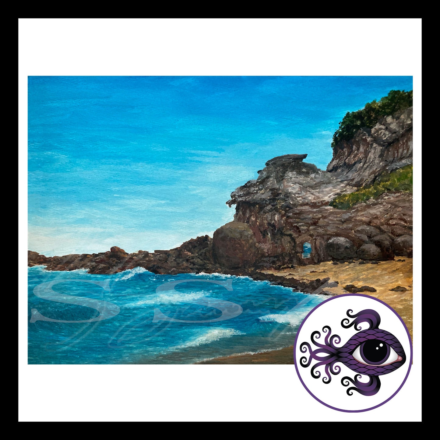 Playa Bruja - Print of Original Watercolor Painting
