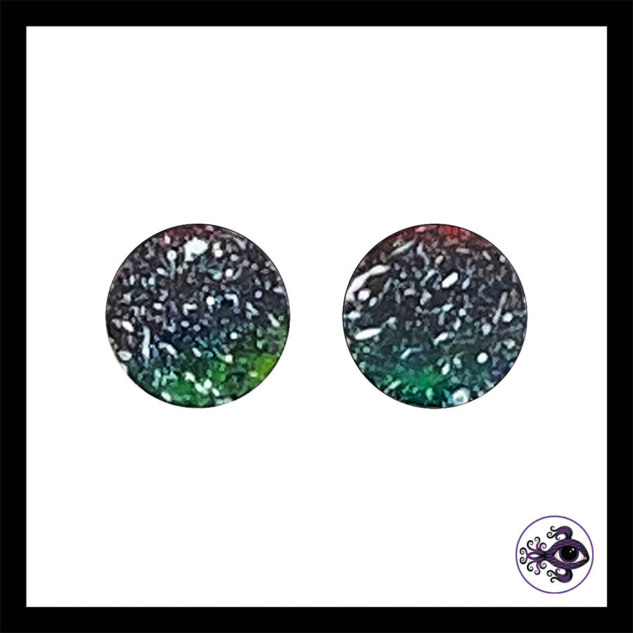 Plugs - 2g 6mm Galaxy - Hand Painted Clay Gauge Earrings