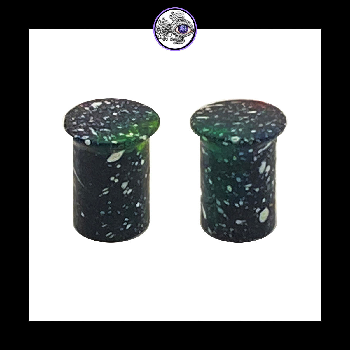 Plugs - 2g 6mm Galaxy - Hand Painted Clay Gauge Earrings