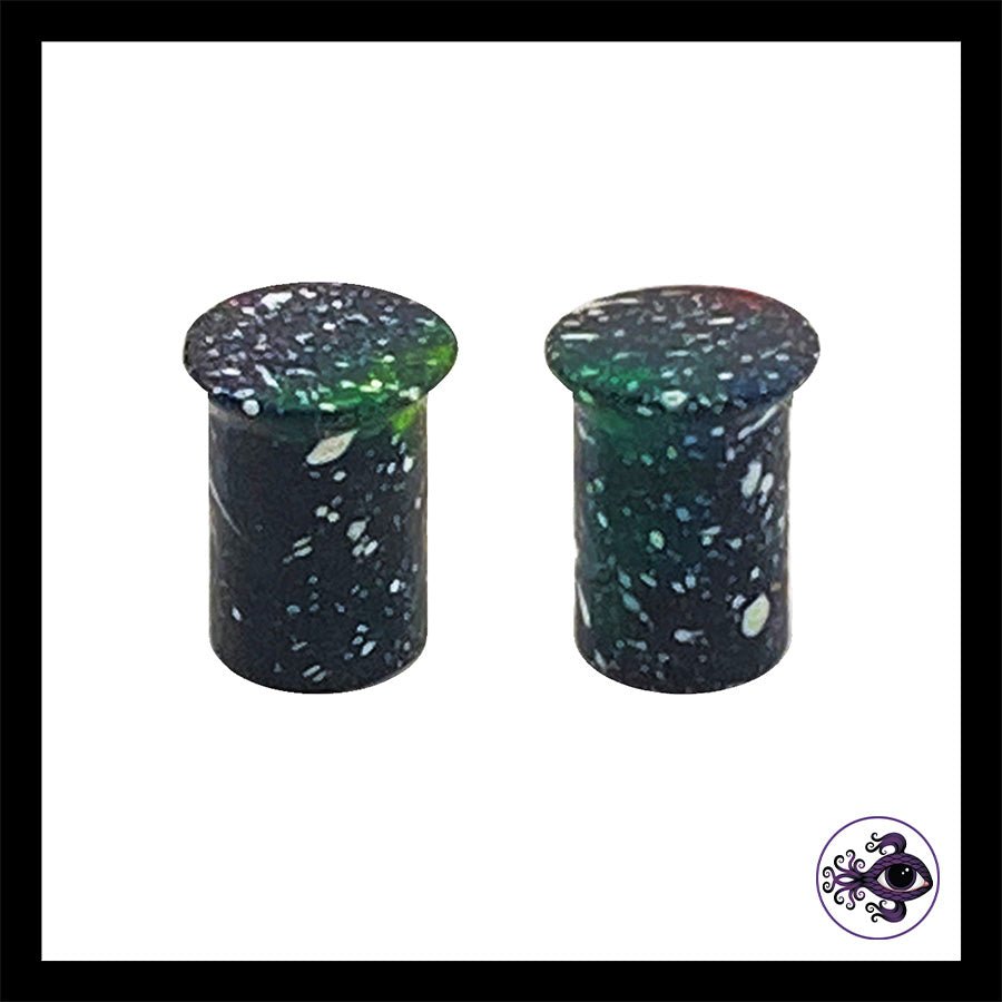 Plugs - 2g 6mm Galaxy - Hand Painted Clay Gauge Earrings