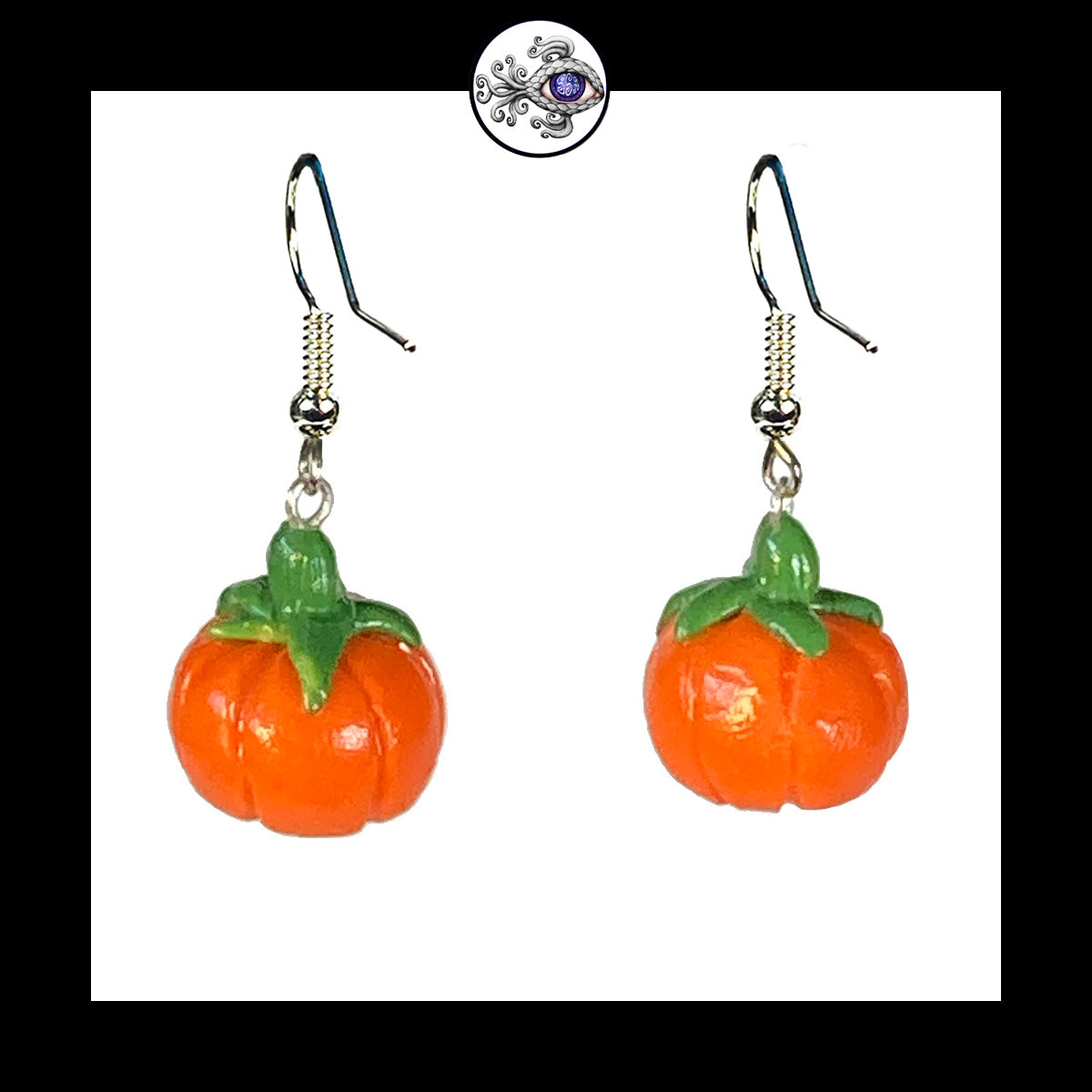 Pumpkins - Orange - Handmade Clay Dangle Earrings