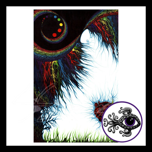Rainbow Carnage - Print of Original Pen & Ink Drawing