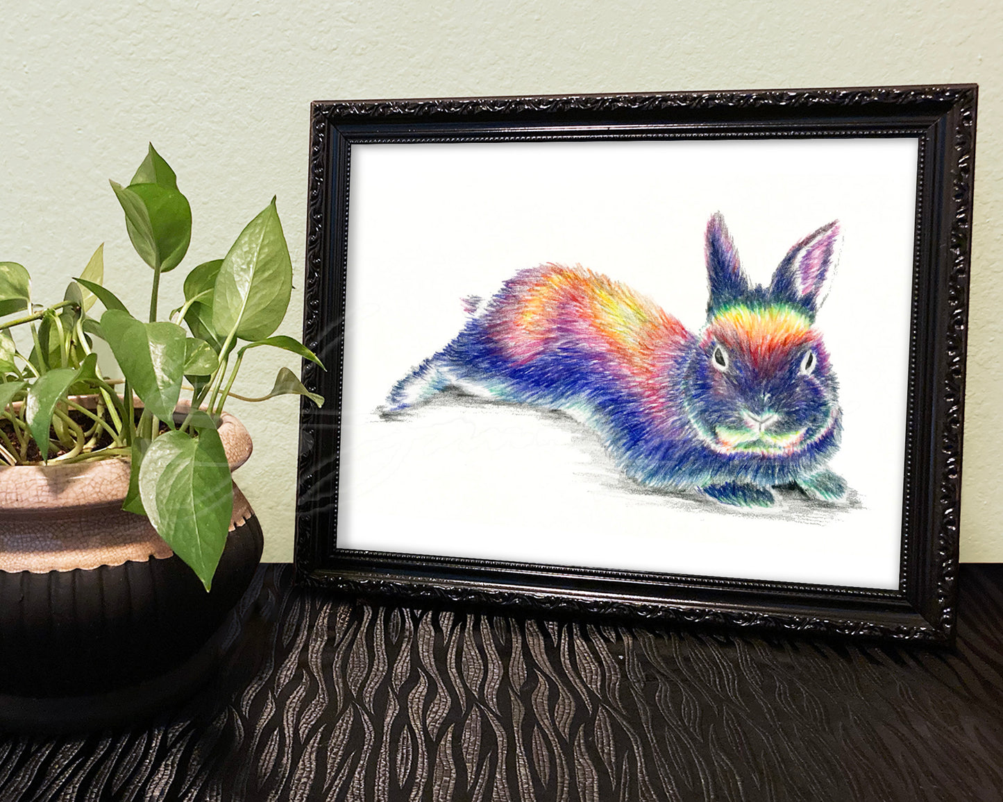 Rainbow LuLu - Print of Original Colored Pencil Drawing