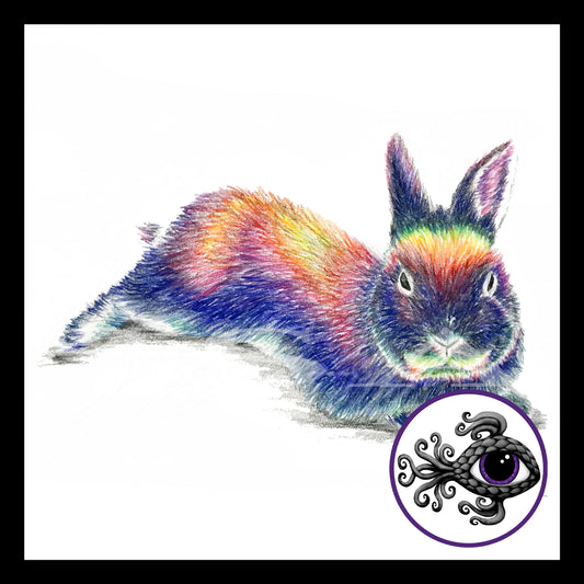 Rainbow LuLu - Print of Original Colored Pencil Drawing